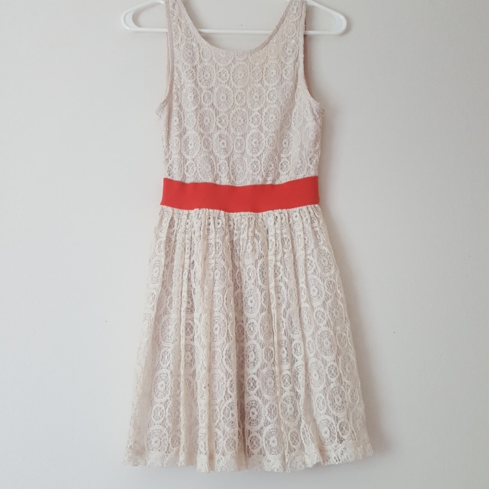 Audrey 3+1 Off White Crochet Dress